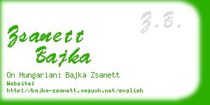 zsanett bajka business card